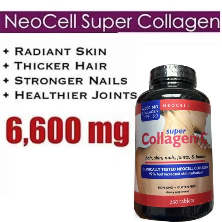 NeoCell Super Collagen + C (6000mg Collagen Type 1 & 3) – 250 Tablets