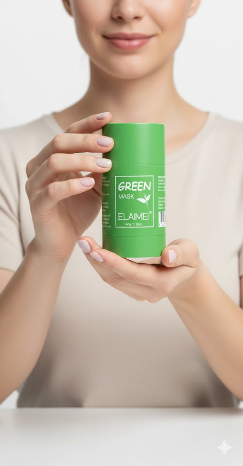 ELAIMEI Green Tea Mask Stick, Poreless Deep Cleanser Green Tea Mask, Blackhead Remover Mask with Green Tea Extract, Face Moisturizes, Oil Control