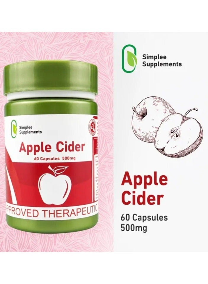Simplee Supplements Apple Cider 60 Capsule 500mg