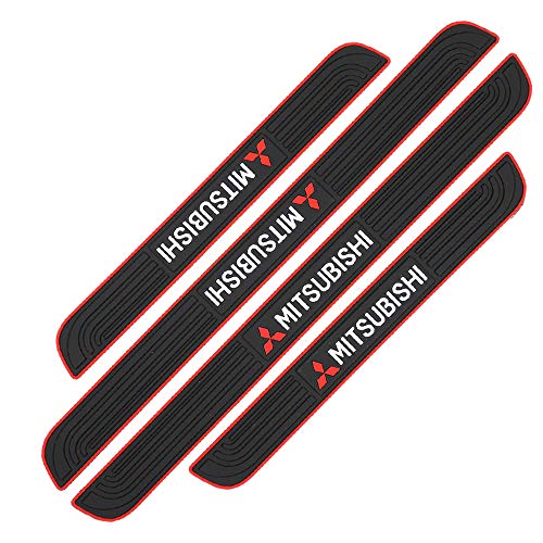 Mitsubishi  Silicone Car Door Sill Scuff Plate Set of 4 Car Door Sill Protector Pads Silicone Door Sill Scuff Plate Sticker for Car Door Sill Protector