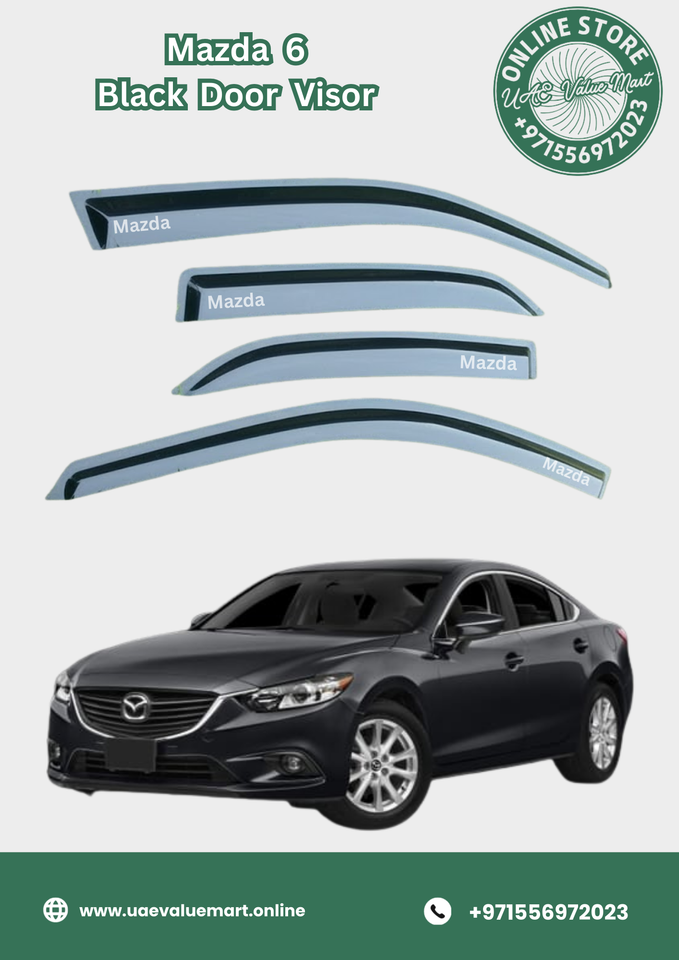 Mazda 6 Black Door Visor Premium Quality (2014)