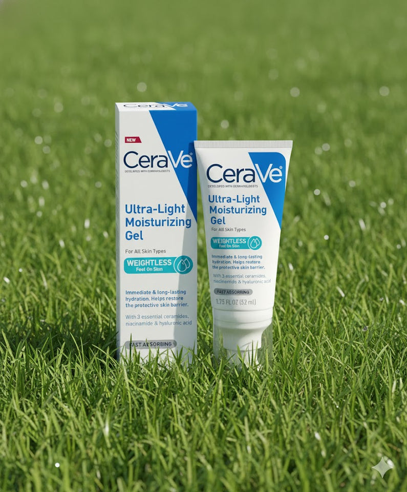 CeraVe Ultra-Light Moisturizing Gel | Hydrating Gel Face Moisturizer with Ceramides, Niacinamide, Hyaluronic Acid | Fragrance Free | Oil-Free | Weightless Mattifying Moisturizer | 1.75 FL Oz