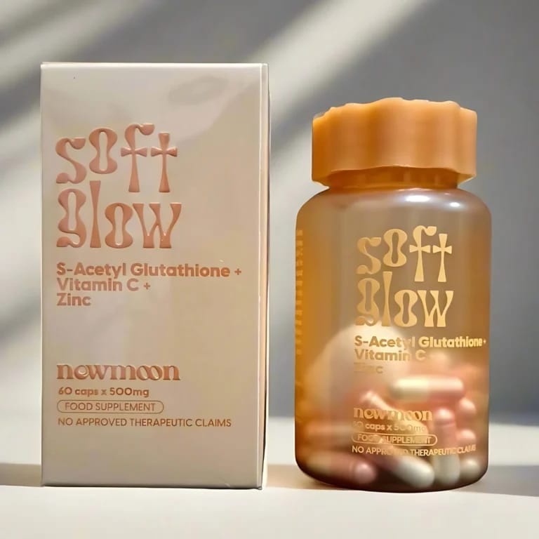 New Moon Soft Glow – S-Acetyl Glutathione, Rosehip, Collagen, Vitamins & Zinc – 30 Capsules (500mg)