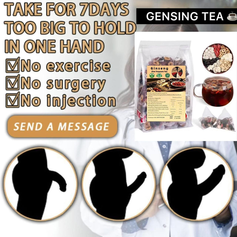 Five-Treasure Ginseng Herbal Tea – 20 Sachets (5g Each) | Red Dates, Goji Berries, Mulberries, Astragalus & Ginseng