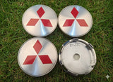 Mitsubishi Wheel Center Caps Silver  (4pc) Premium Quality