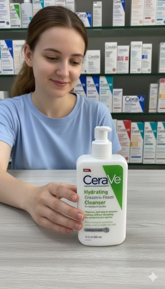 CeraVe Hydrating Cream-to-Foam Cleanser 355ml