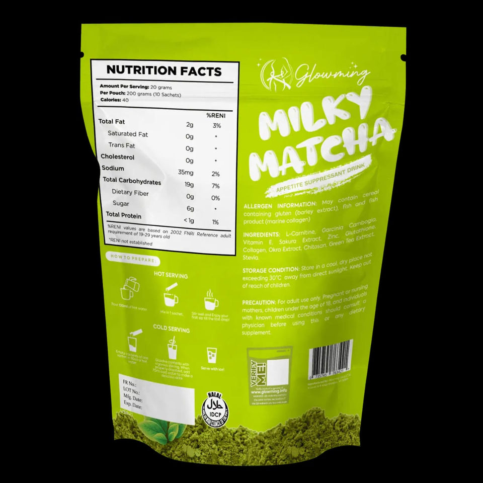 Glowming Health & Beauty Drink – Milky Matcha (200g)
