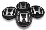Honda Wheel Center Caps Black (4pc) Premium Quality