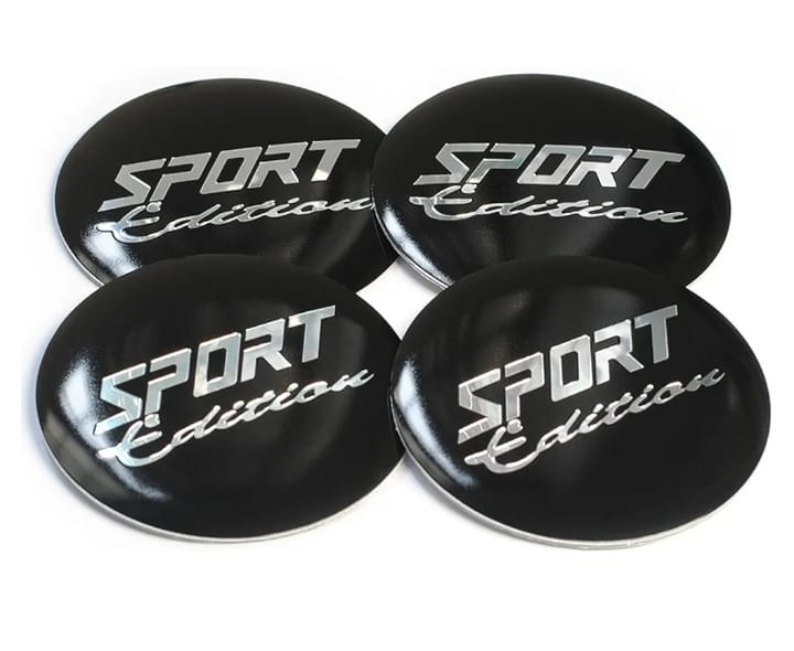 SPORT Edition Logo Car Wheel Center Cover Sticker Hub Cap Emblem Badge Decal Sticker 4pcs 56mm