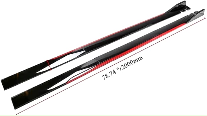 universal Body Kit Red & Black (Front lip , Size Skits & Rear Bumper side lips) Premium Quality