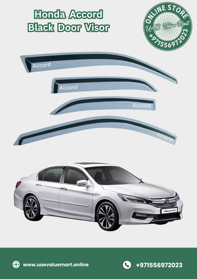 Honda Accord Black Door Visor Premium Quality