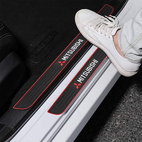 Mitsubishi  Silicone Car Door Sill Scuff Plate Set of 4 Car Door Sill Protector Pads Silicone Door Sill Scuff Plate Sticker for Car Door Sill Protector