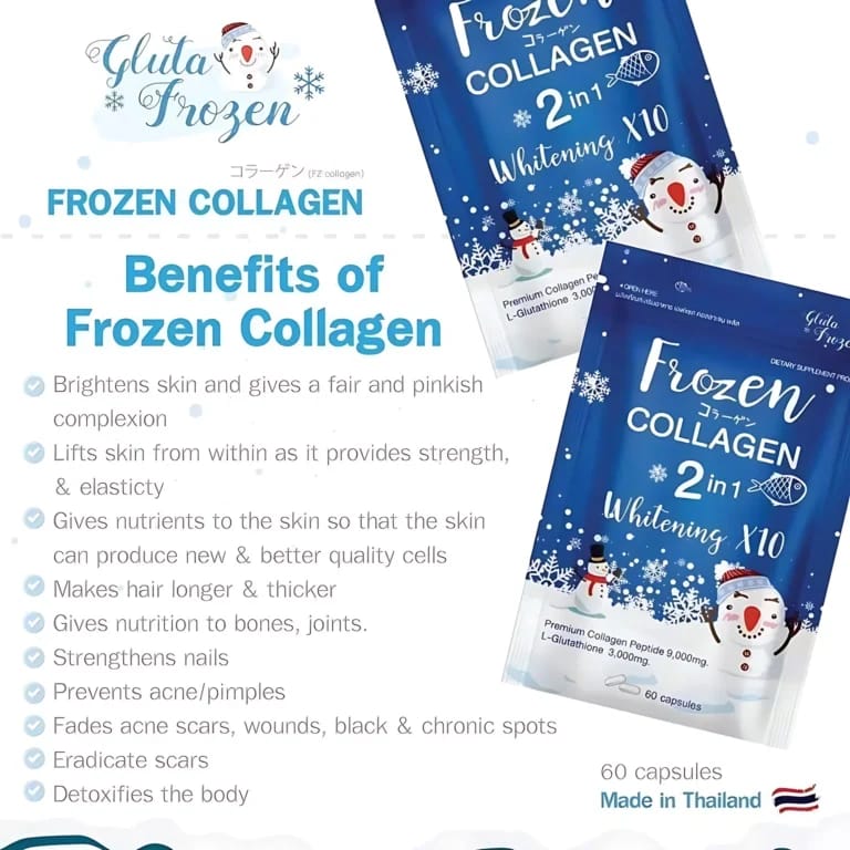 Frozen Collagen 2 in 1 Premium Collagen Supplements – 60 Capsules