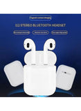 I12 White Wireless Earphones With Bluetooth 5.0
