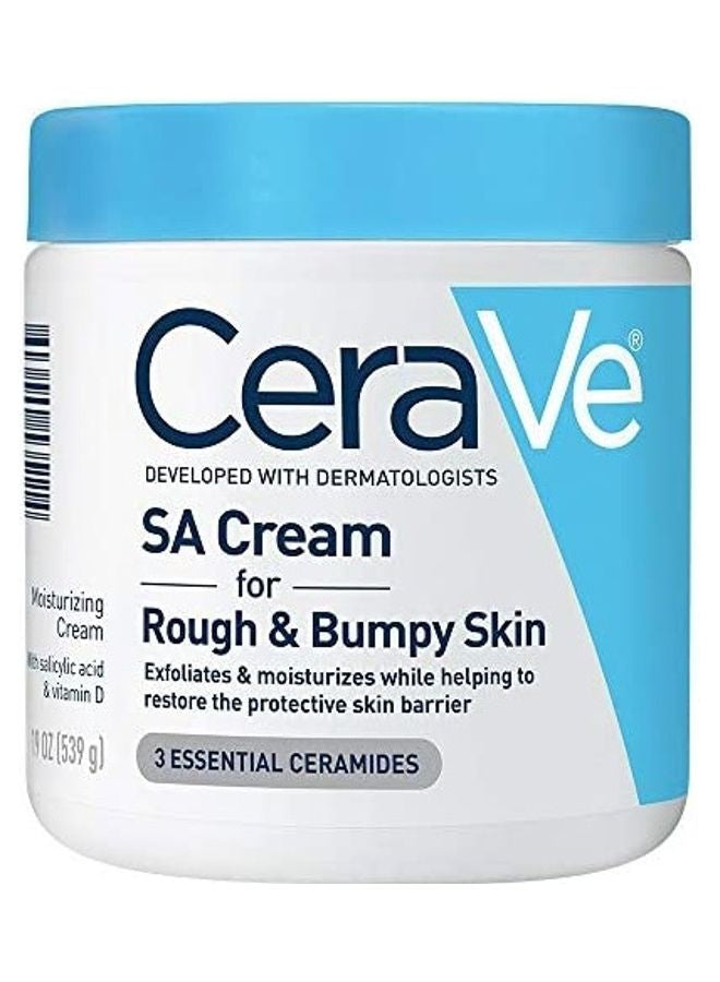 CeraVe Moisturizing Cream with Salicylic Acid | Exfoliating Body Cream with Lactic Acid, Hyaluronic Acid, Niacinamide, and Ceramides | Fragrance Free & Allergy Tested | 19 Ounce