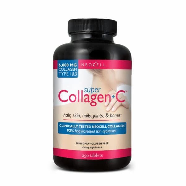 NeoCell Super Collagen + C (6000mg Collagen Type 1 & 3) – 250 Tablets