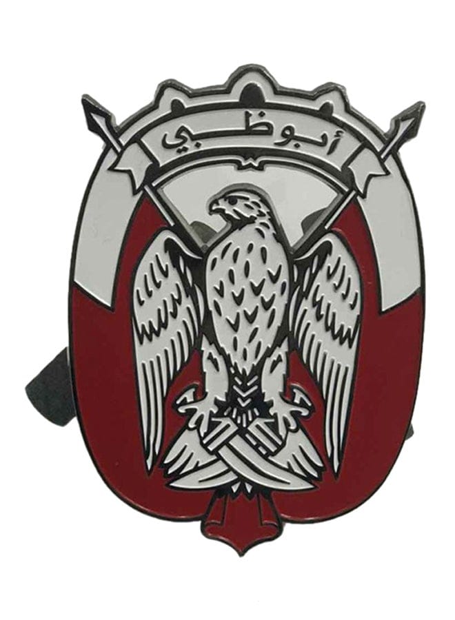 Abu Dhabi Badge Eagle Front Grill Car Emblem for Car 11x7.8x0.3cm Silver
