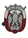 Abu Dhabi Badge Eagle Front Grill Car Emblem for Car 11x7.8x0.3cm Silver