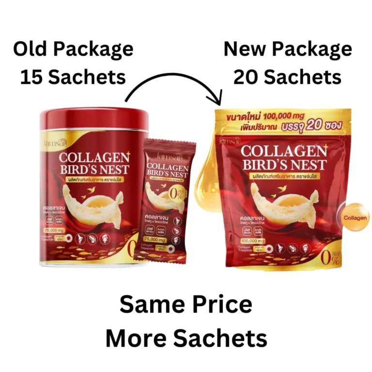 Jamsai Collagen Bird’s Nest Anti-Aging Powder – 20 Sachets