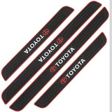 Toyota Silicone Car Door Sill Scuff Plate Set of 4 Car Door Sill Protector Pads Silicone Door Sill Scuff Plate Sticker for Car Door Sill Protector