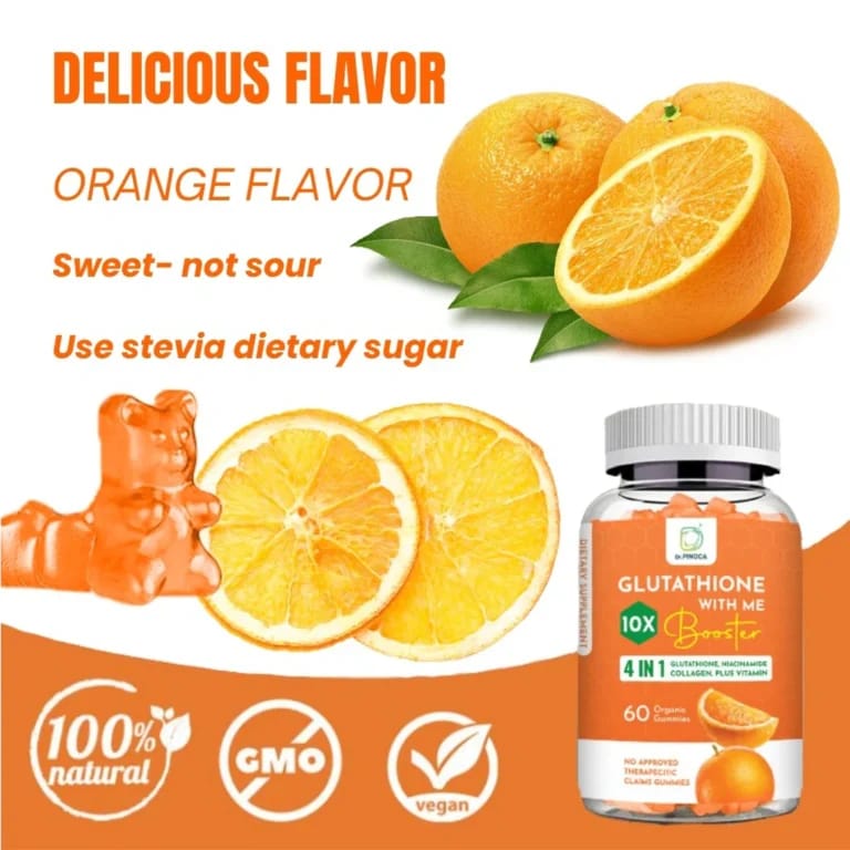 Dr. Pinoca Glutathione With Me 10X Booster – 60 Organic Gummies
