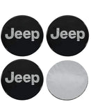 Jeep Wheel Center Caps Sticker - 4 Pcs 56mm Adhesive - Compatible with Jeep - 4 Pieces