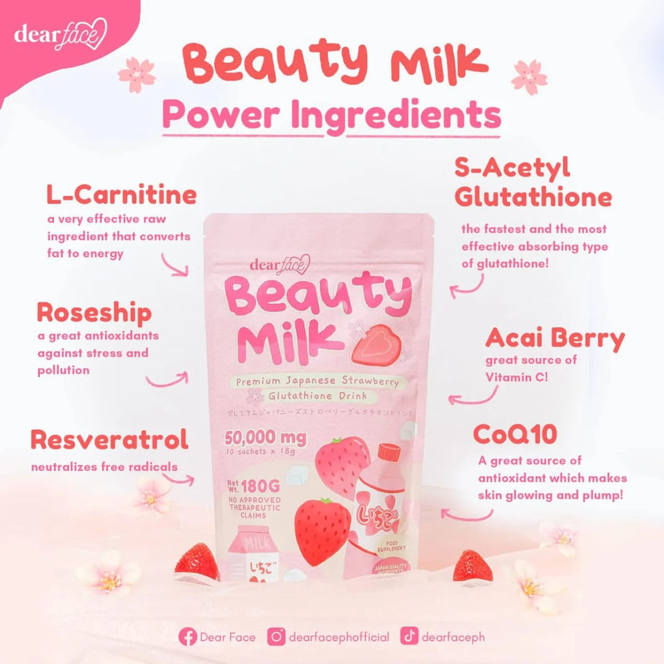 Dear Face Beauty Milk Premium Japanese Lychee Drink – 180g