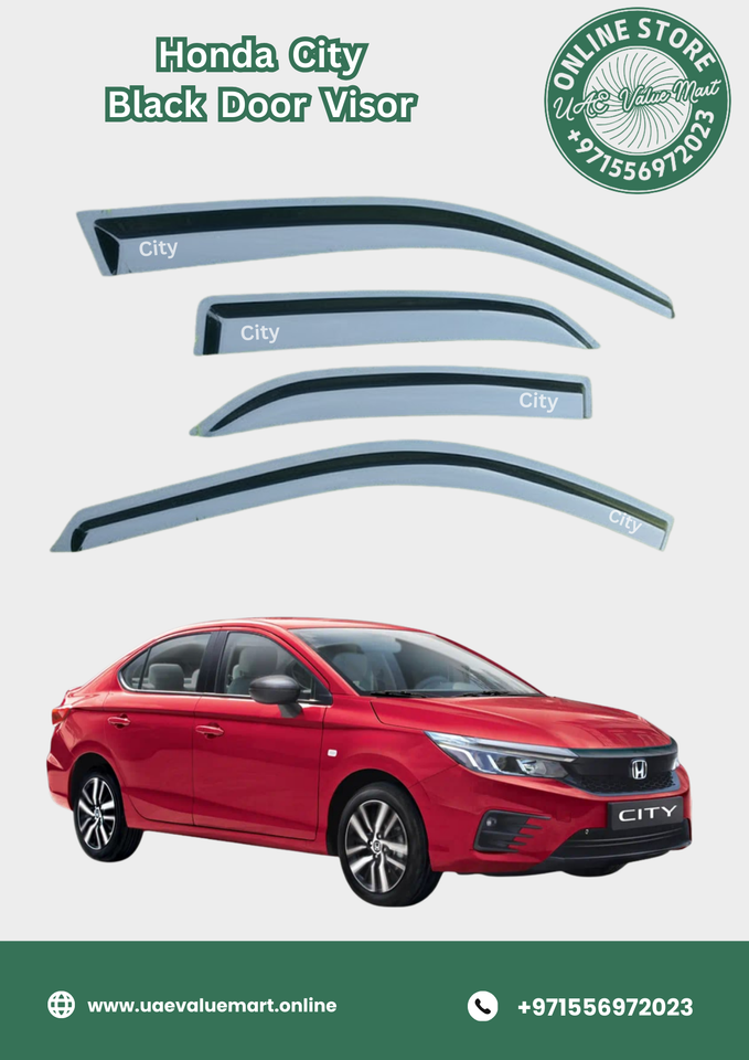 Honda City Black Door Visor Premium Quality (2009 to 2012)