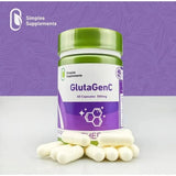 Simplee Supplements GlutaGenC – 500mg Skin Brightening & Antioxidant Capsules (60 Cap)