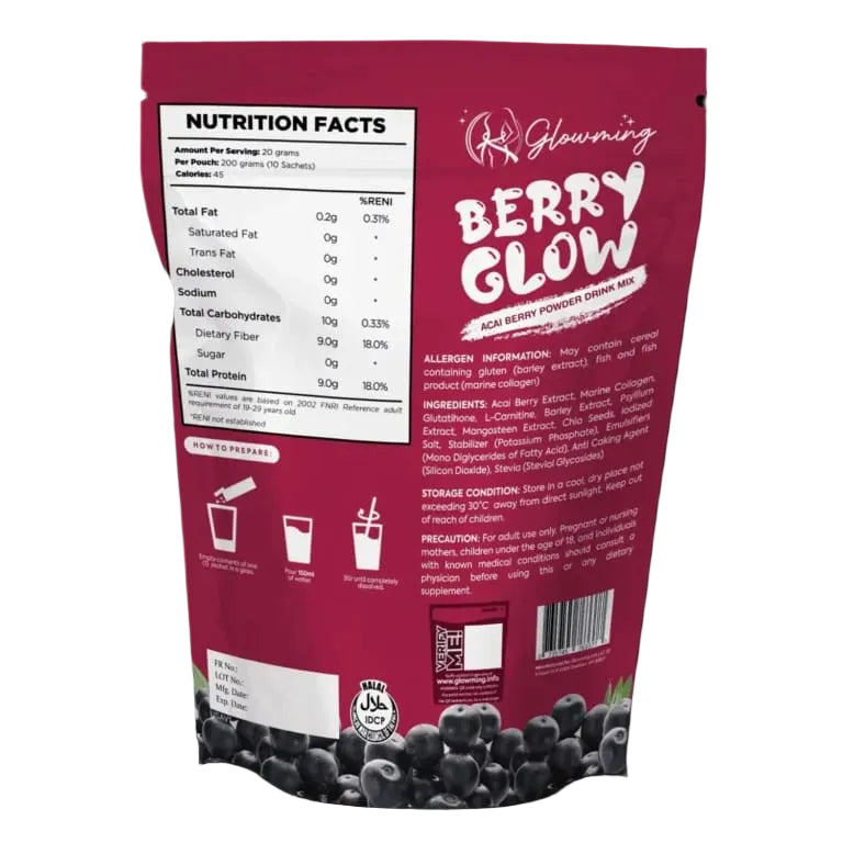 Glowming Detox Premium Berry Glow – Acai Berry Juice