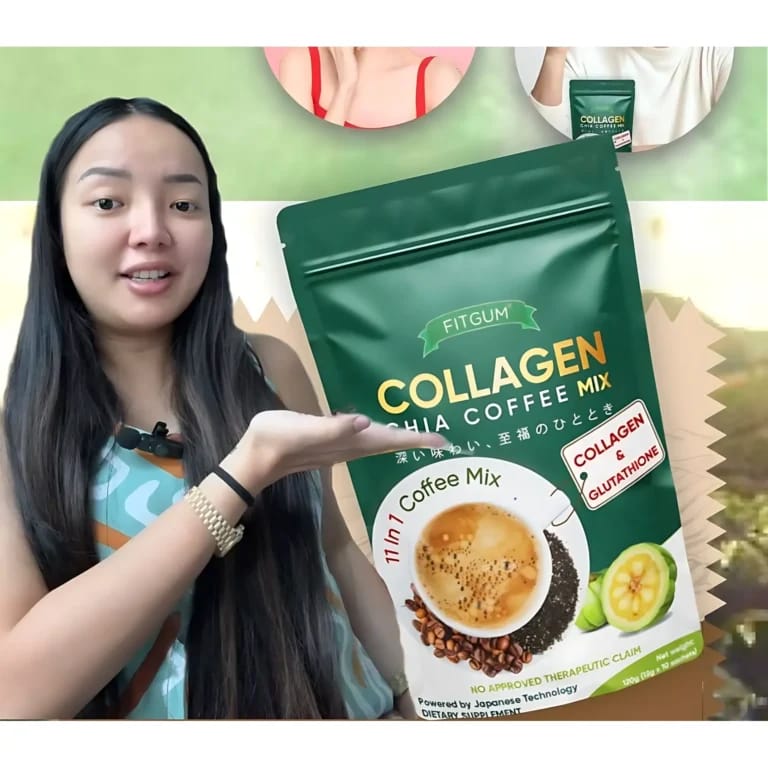 Fitgum Collagen Chia Coffee Mix – 10 Sachets