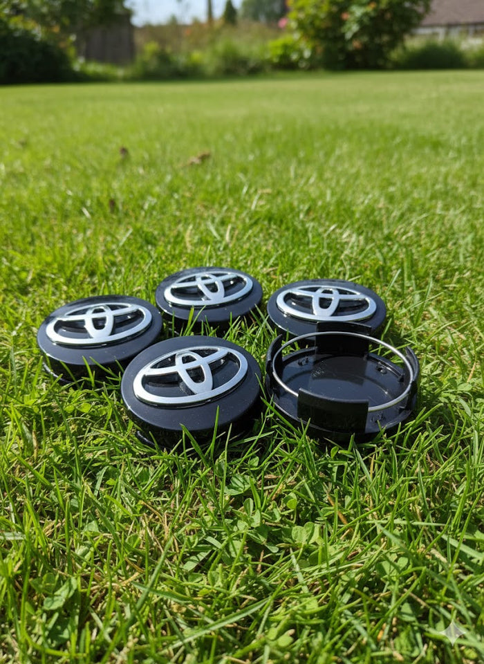 Toyota Wheel Center Caps Black  (4pc) Premium Quality