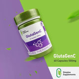 Simplee Supplements GlutaGenC – 500mg Skin Brightening & Antioxidant Capsules (60 Cap)