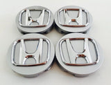 Honda Wheel Center Caps Silver (4pc) Premium Quality