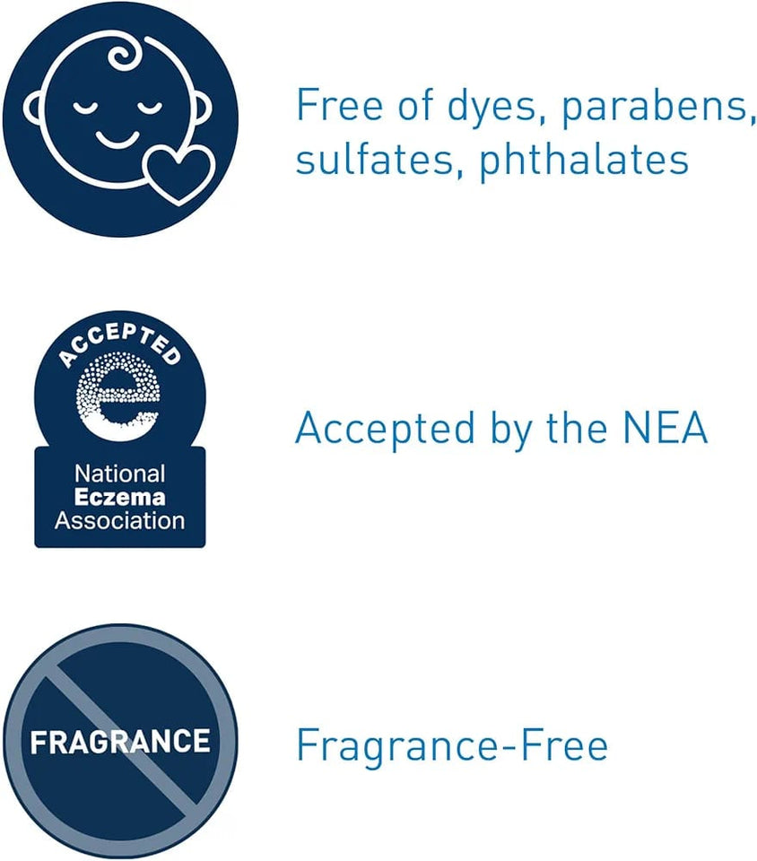 Cerave baby wash & shampoo, fragrance, paraben, & sulfate free shampoo for tear-free baby bath time, 8 ounce