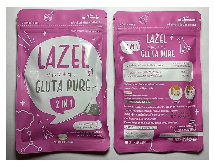 Lazel Gluta Pure 2-In-1 Glutathione Anti Aging Softgels