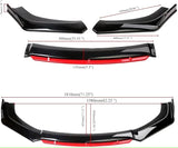 universal Body Kit Red & Black (Front lip , Size Skits & Rear Bumper side lips) Premium Quality
