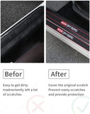 4×4 Off Road  Silicone Car Door Sill Scuff Plate Set of 4 Car Door Sill Protector Pads Silicone Door Sill Scuff Plate Sticker for Car Door Sill Protector