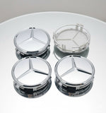 Mercedes Benz Wheel Center  Caps Silver (4pc) Premium Quality