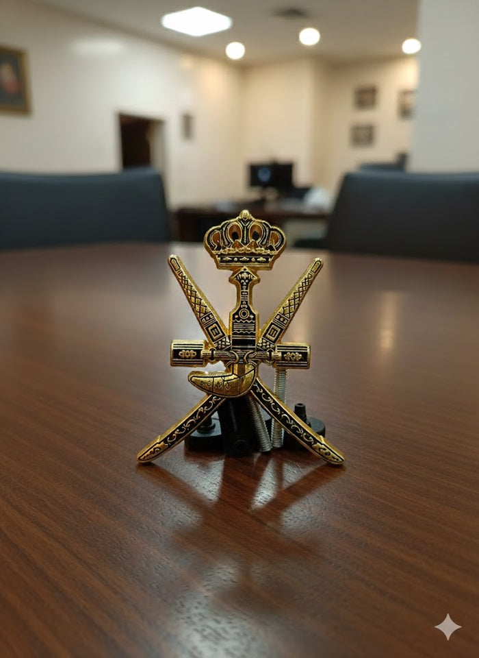 Master FLAK Oman emblem logo car automobile sticker Car Marka (Gold & Black)