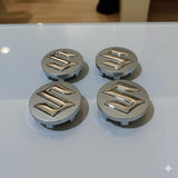 Suzuki Wheel Center Caps Silver (4pc) Premium Quality