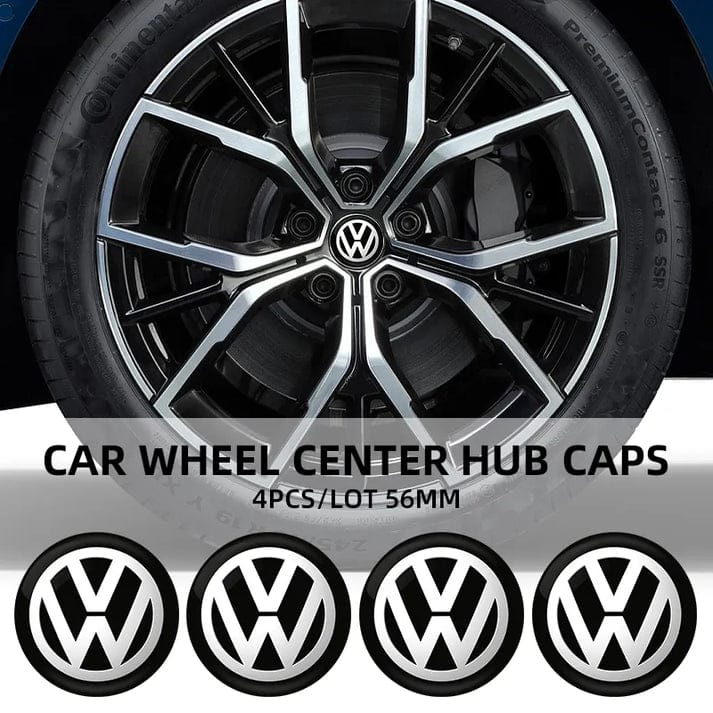 Volkswagen Car Wheel Centre Hub Cap Badge Emblem Decal Wheel Sticker For Volkswagen GOLF Polo Tiguan VW TOURAN CADDY PASSAT