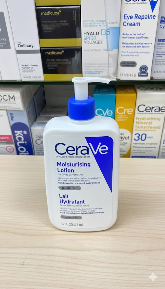 CeraVe Moisturising Lotion With Ceramides & Hyaluronic Acid For Dry Skin, Fragrance Free 473ml