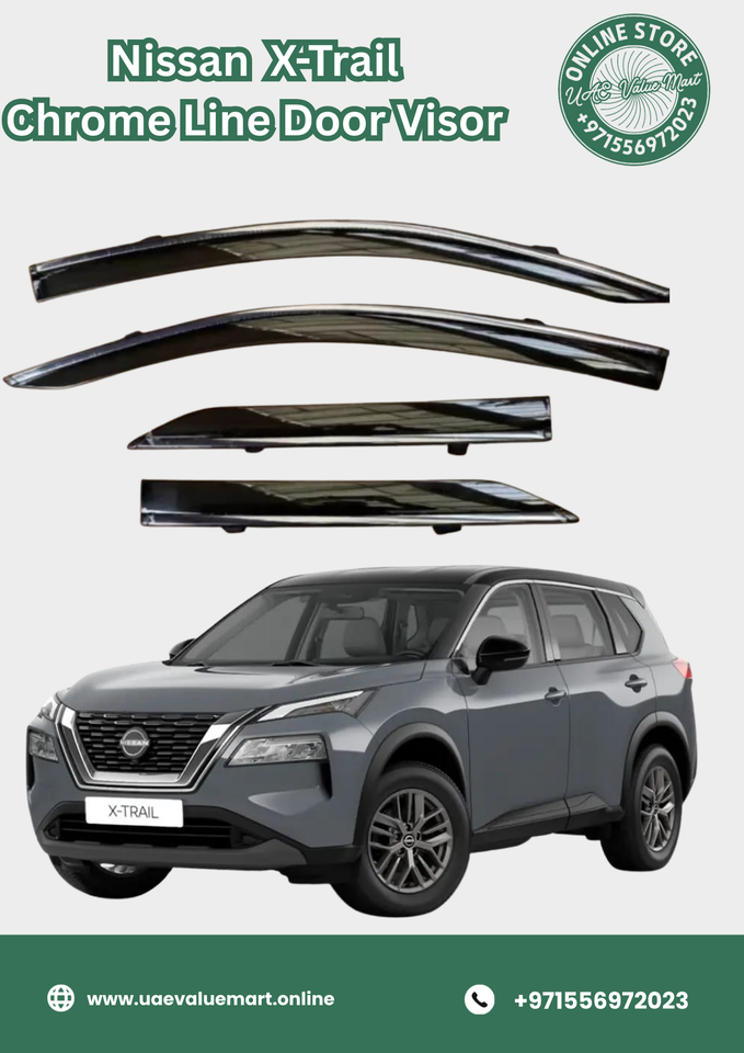 Nissan X-Trail Chrome Line Door Visor Premium Quality