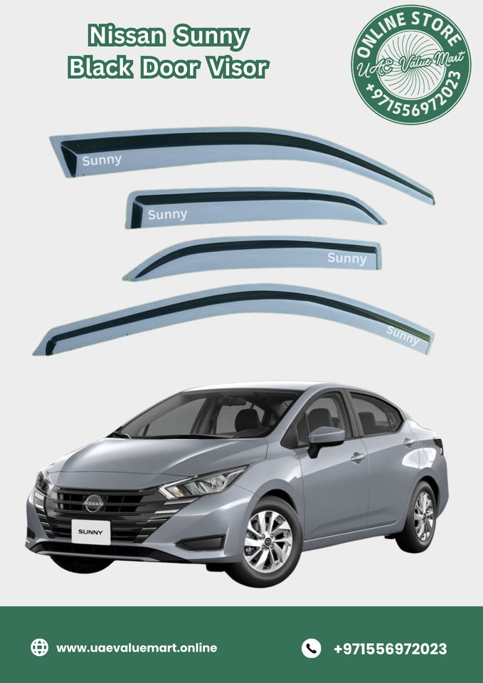 Nissan Sunny Black Door Visor Premium Quality
