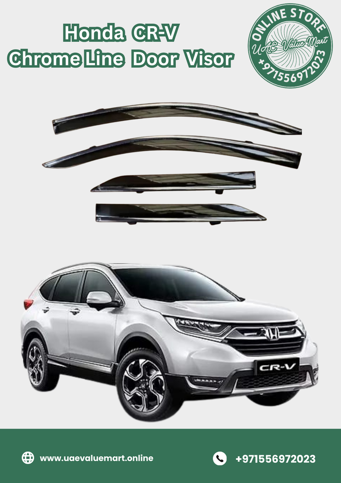 Honda CR-V Chrome Line Door Visor Premium Quality