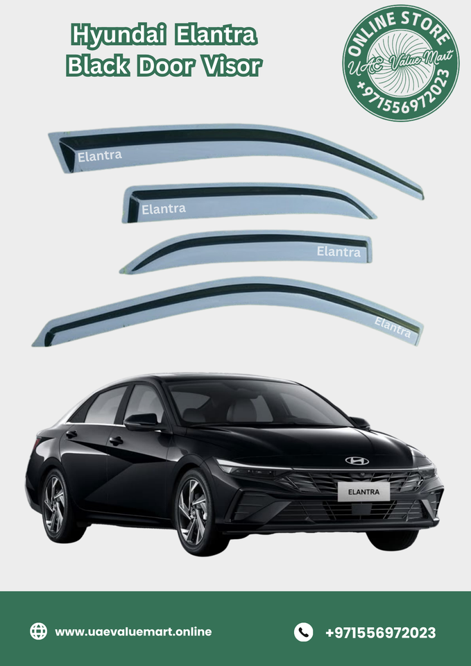 Hyundai Elantra Black Door Visor Premium Quality