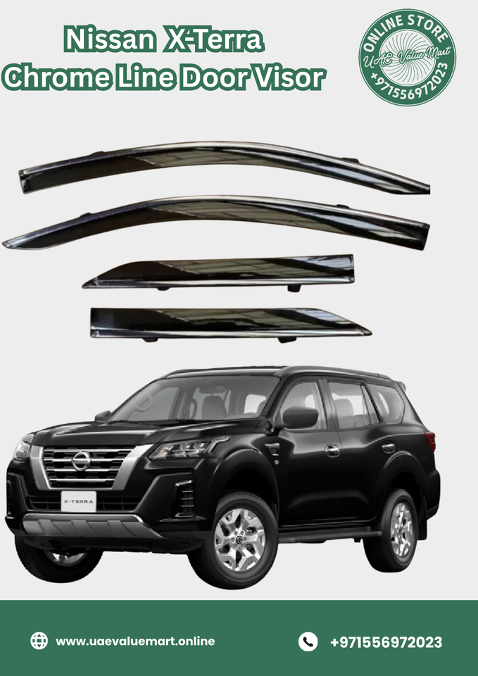 Nissan X-Terra Chrome Line Door Visor Premium Quality