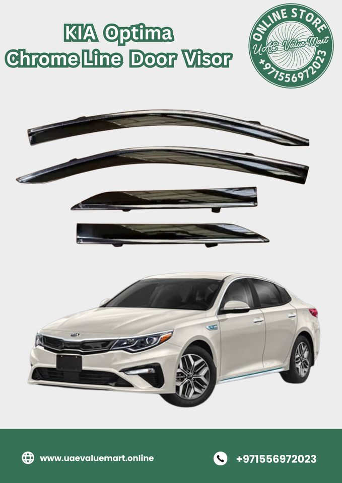 KIA Optima Chrome Line Door Visor Premium Quality
