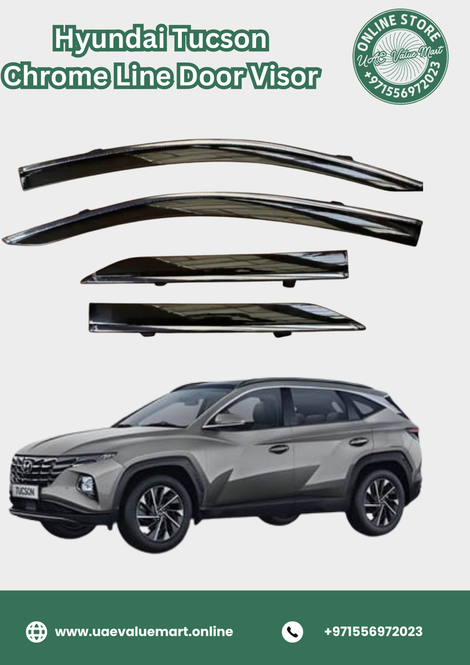 Hyundai Tucson Chrome line door visor Premium Quality